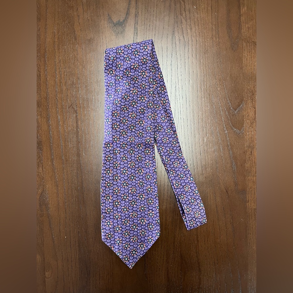 Vintage 100% Silk Christian Dior Monsieur 54" Tie in Purple